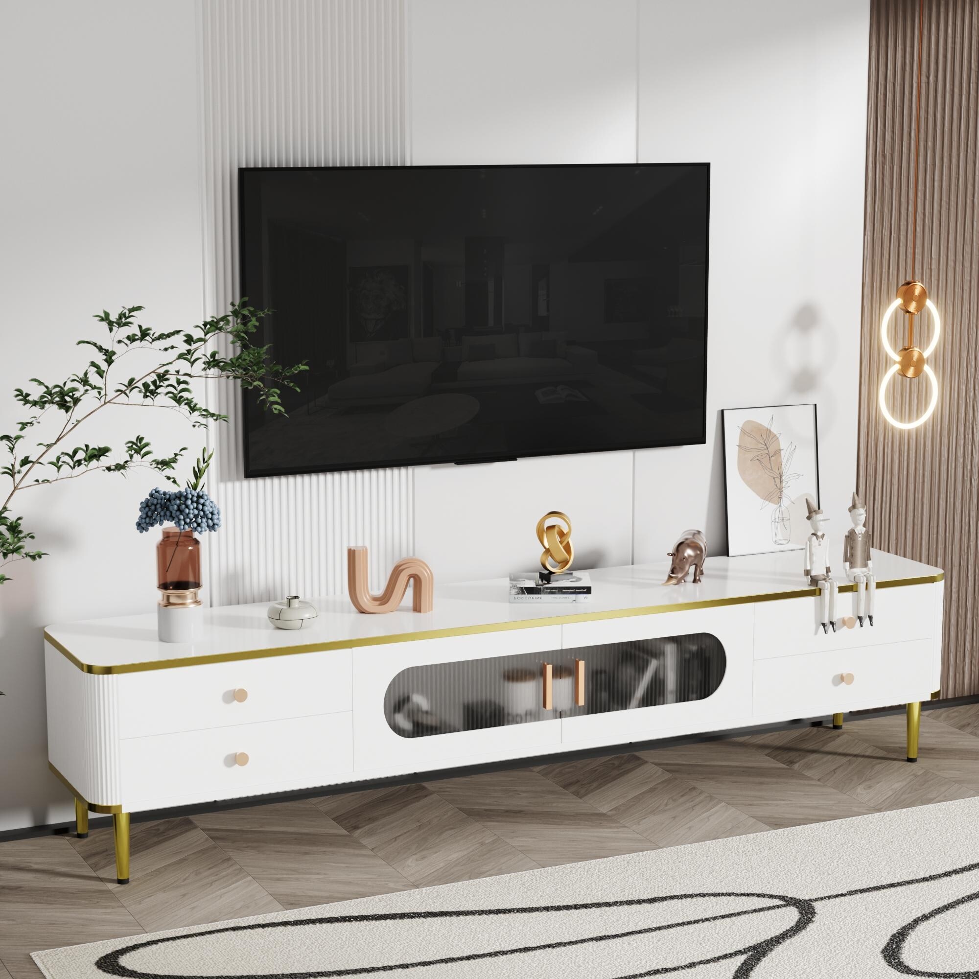 TV Stand for 65 Inch TV Modern Living Room Entertainment Center